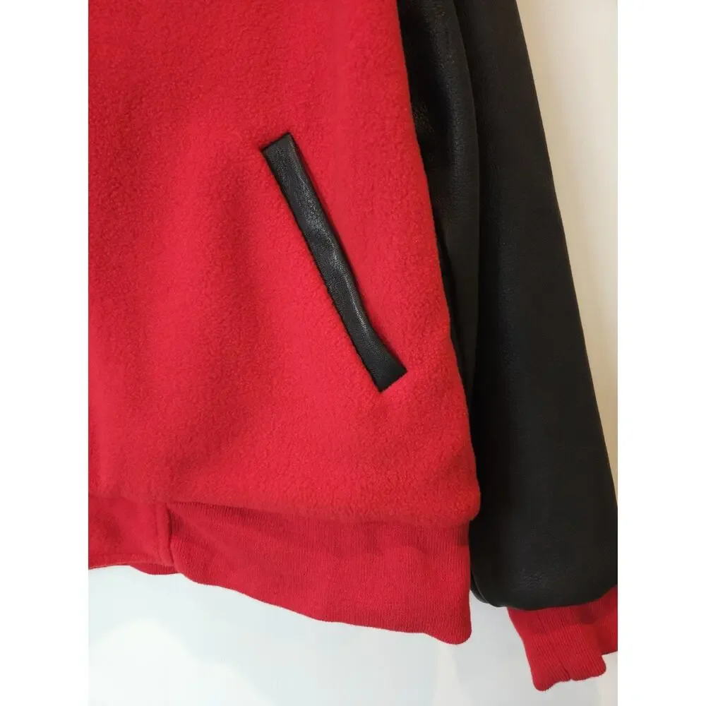 Vintage 90s Disney Aladdin Bomber Mens Medium Jacket Red Combed Cotton Genie